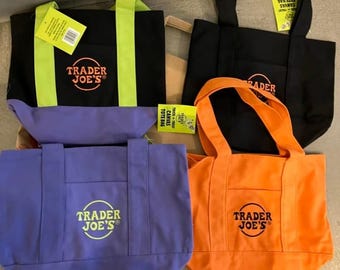 Trader Joe's Mini Canvas Tote Bag | Cute Reusable Mini Grocery Bag