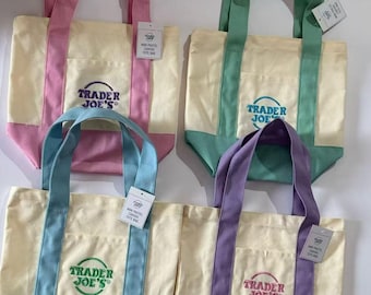 Trader Joe's Mini Canvas Tote Bag | Limited Edition | Grocery Bag Aesthetic Cute Gift Collectible Y2K Vintage