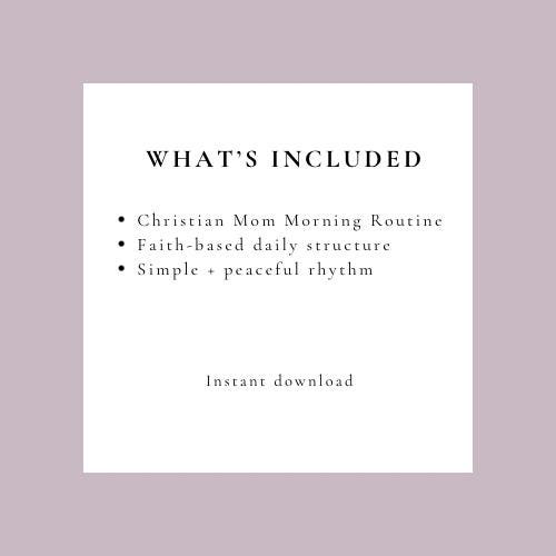 Christian Mom Morning Routine Printable | Faith Based Daily Planner ...