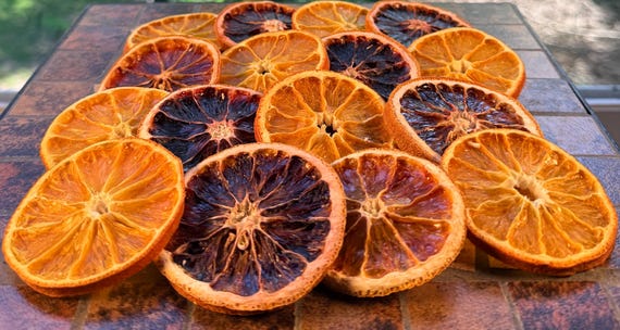 Variety Orange Cocktail Garnishes, Dehydrated Citrus Slices, All-Natural Minneolas & Blood Oranges Sample Mix