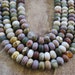 Large Hole Ocean Jasper Bead Matt Finish 8MM Rondelle 7.5" Big Hole Fits Leather