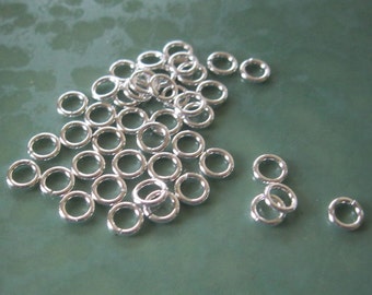 5.5 mm  16 GA Open Jump Rings Heavy Gauge Sterling Silver Findings 10 or 20 Rings