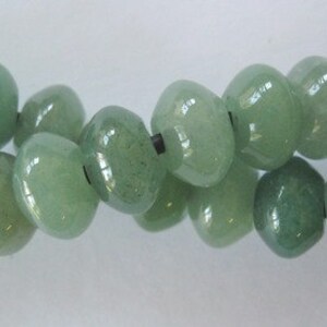 Aventurine Large Hole Rondelle Beads 6 X 10 Green with 2.5 mm Big Hole 8 image 4