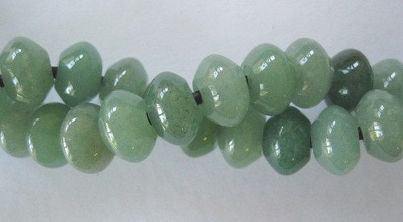 Aventurine Large Hole Rondelle Beads 6 X 10 Green with 2.5 mm Big Hole 8 image 4