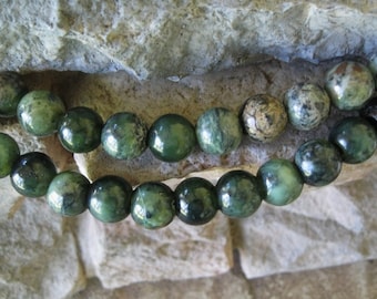 Big Hole Bead 12MM Round Chinese Jade 2.5MM Large Hole Fits Leather 8 Beads Approx 3.5"