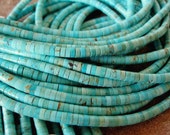 5mm Natural Turquoise Bead Blue Heishi Beads 16 inch strand