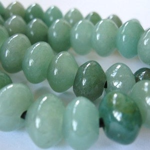 Aventurine Large Hole Rondelle Beads 6 X 10 Green with 2.5 mm Big Hole 8 image 5