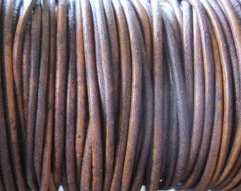 3 MM Leather Cord 3 -5 Yard Natural Vintage Brown Flexible Soft Strong Rich Brown Lace for Jewelry and Crafts