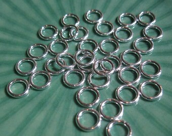 8 MM Open Jump Ring Heavy Gauge Sterling Silver Thick 16 Ga Finding 20 Pieces