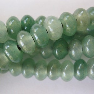 Aventurine Large Hole Rondelle Beads 6 X 10 Green with 2.5 mm Big Hole 8 image 3