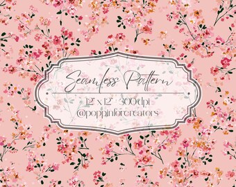 Seamless Ditsy Floral Pattern, Seamless Small Floral Prints, Bright Spring Ditsy Blooms Pattern, Spring Floral Pattern Digital Paper