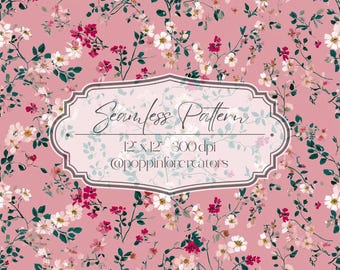 Seamless Ditsy Floral Pattern, Seamless Small Floral Prints, Bright Spring Ditsy Blooms Pattern, Spring Floral Pattern Digital Paper