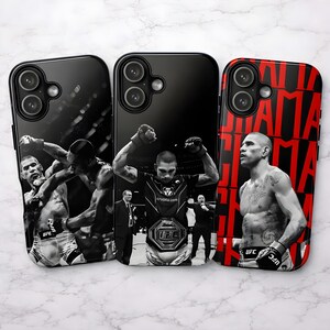 Alex Pereira Mobilskal UFC Cage Fighter Chama Fodral för iPhone 17Pro, 16, 15, 14, 13, 12 Samsung S25, S24, S23, S22, A16, A26, A55 Pixel 10