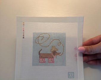 Cowgirl Pup Needlepoint Canvas