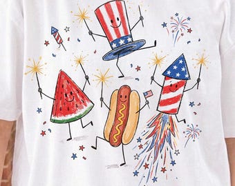 Funny 4th of July PNG | Patriotic Summer Sublimation Design | Cute USA Fireworks Graphic | BBQ Party Printable