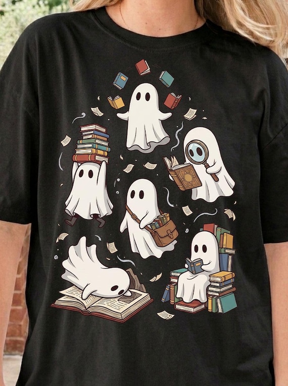 Reading Ghosts PNG Bundle | Bookish Library Sublimation Design (Digital Download)