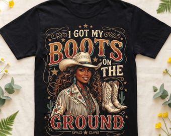 Cowgirl Boots PNG, Western Rodeo Shirt Design, Country Girl Retro Cowboy SVG