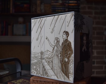 ACOTAR paperback boxset with unique design laser etched into page edges