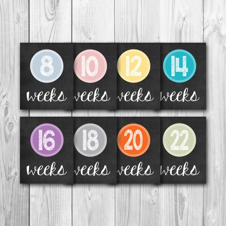 Pregnancy Countdown, Weekly Pregnancy Signs, Chalkboard Sign, Baby
