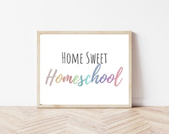 BOGO FREE, Home Sweet Homeschool, Digital Print, Homeschool sign