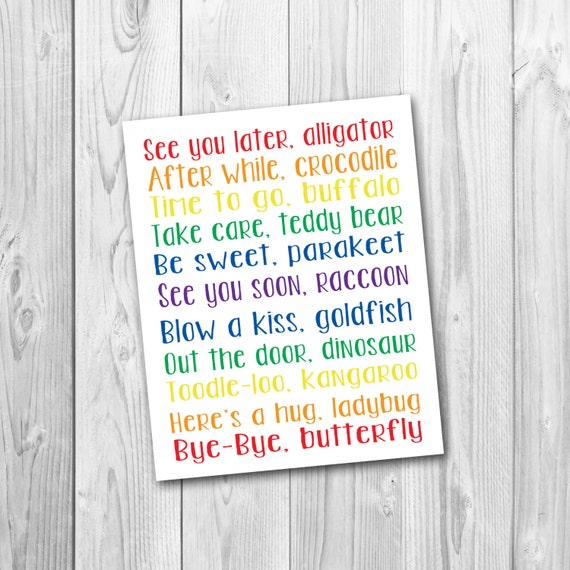 Look at oneself later on alligator, nursery artwork, playroom artwork, printable, instantaneous obtain photograph about See You Later Alligator Poem Printable known as Look at on your own later on alligator, nursery artwork, playroom artwork, printable, prompt obtain