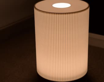 Hush Lamp • 3D Printed Ribbed Night Light • Warm Glow Table Lamp • Minimalist Bedroom Decor • Unique Handmade Gift