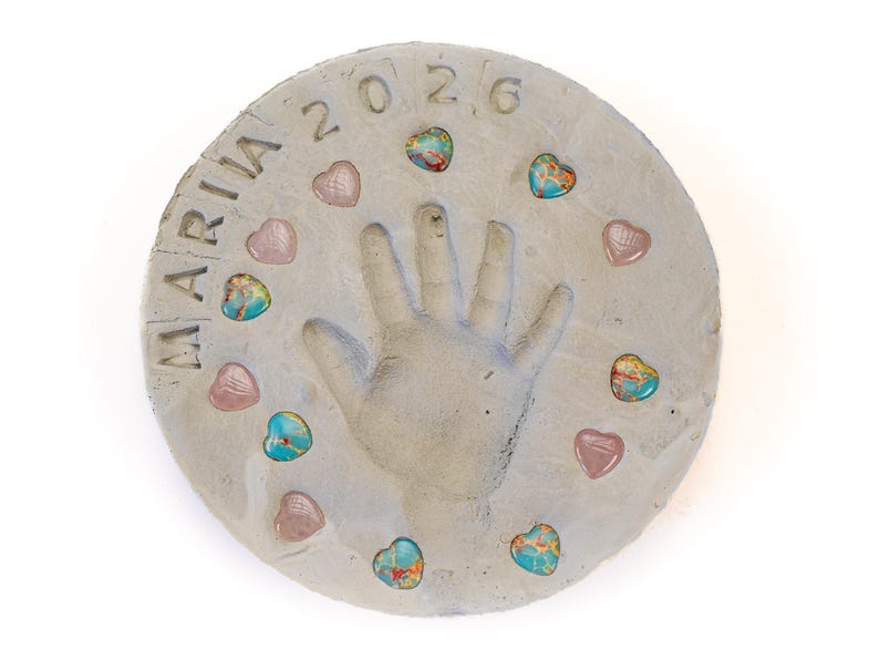 DIY Handprint Garden Stone Kit, Personalized Family Keepsake Memory ...