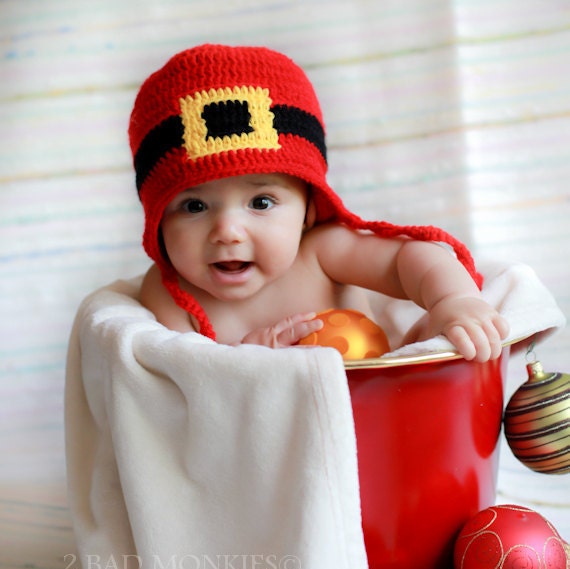 my first christmas baby santa hat