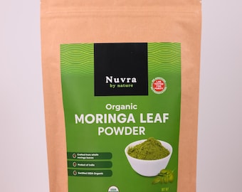 Organic Moringa Leaf Powder (2 LB) | USDA Certified | Superfood, Vegan, Gluten-Free, Product of India