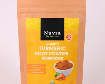 Organic High Curcumin Turmeric Root Powder (1LB) | Product of India