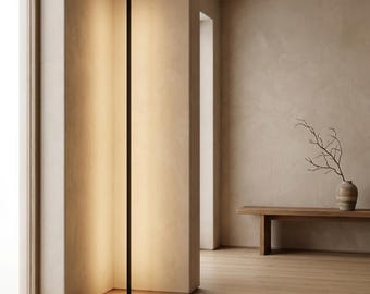 Minimalist RGB Corner Floor Lamp - Smart Color Changing LED Mood Light with Music Sync - Modern Standing Lamp for Room & Bedroom Decor
