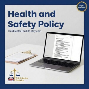 Health and Safety Policy Template for Charities | HSE Compliant, Risk Assessment (Word Doc)