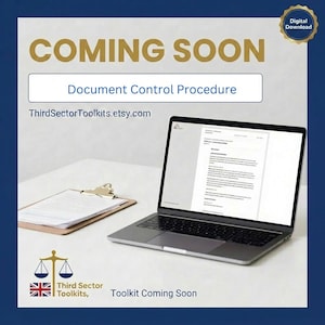 Plantilla de procedimiento de control de documentos para organizaciones benéficas del Reino Unido / Gestión de políticas de gobernanza (descarga digital)
