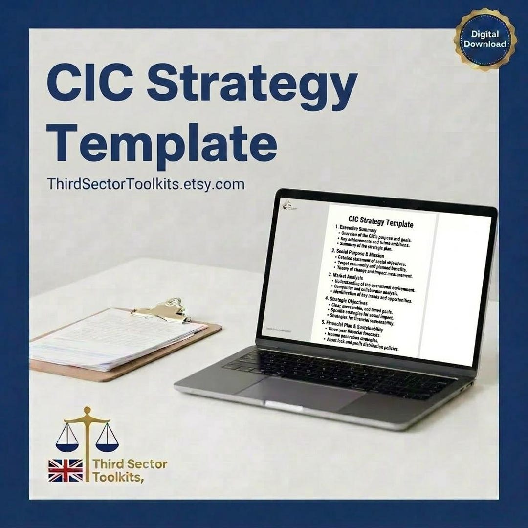 CIC Strategy Template UK | Editable Word Document | Charity and Social ...