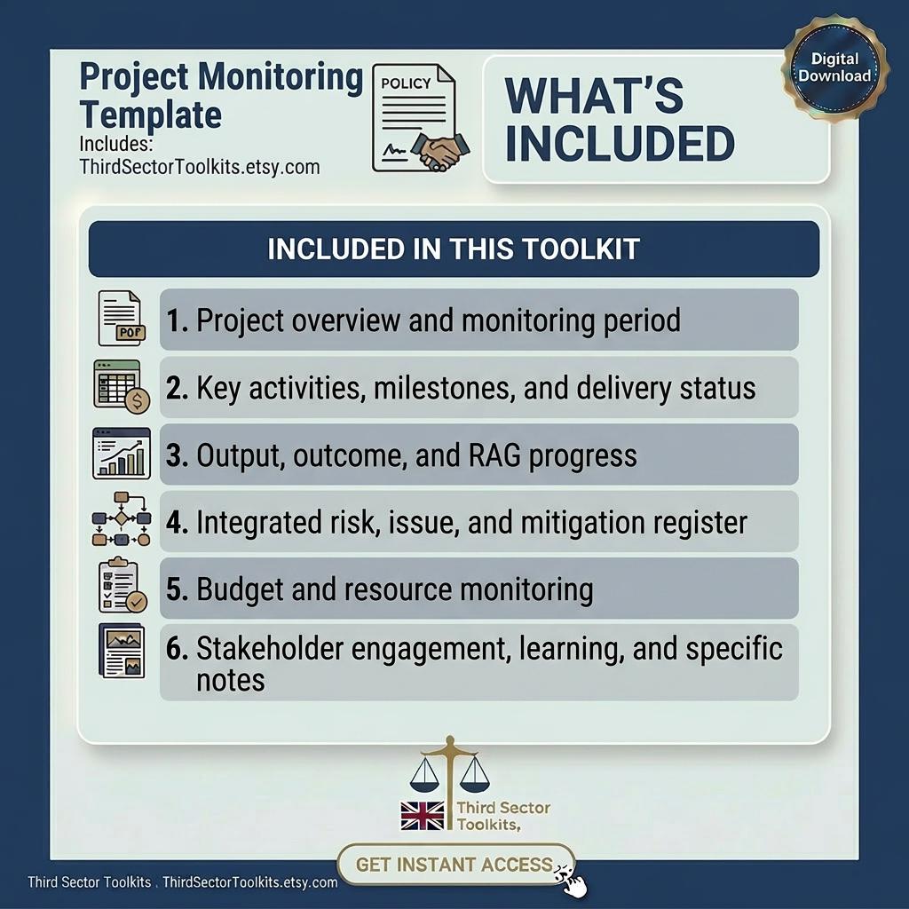 Project Monitoring Template for UK Charity and CIC Governance Reporting ...