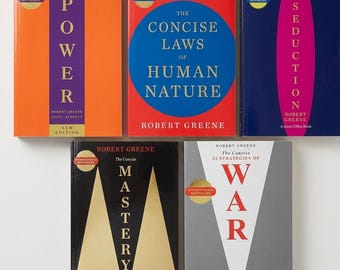 Robert Greene 5 Book Collection – Power, Mastery, Seduction, War, Human Nature Paperback