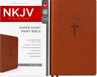 Super Giant Print Bible NKJV Imitation Leather Largest Print 16 point BRAND NEW