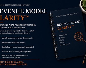 Revenue Model Clarity™ | Business Structure Diagnostic | Revenue Stability Tool | Scaling & Delivery Evaluation | BTS™ Advisory System