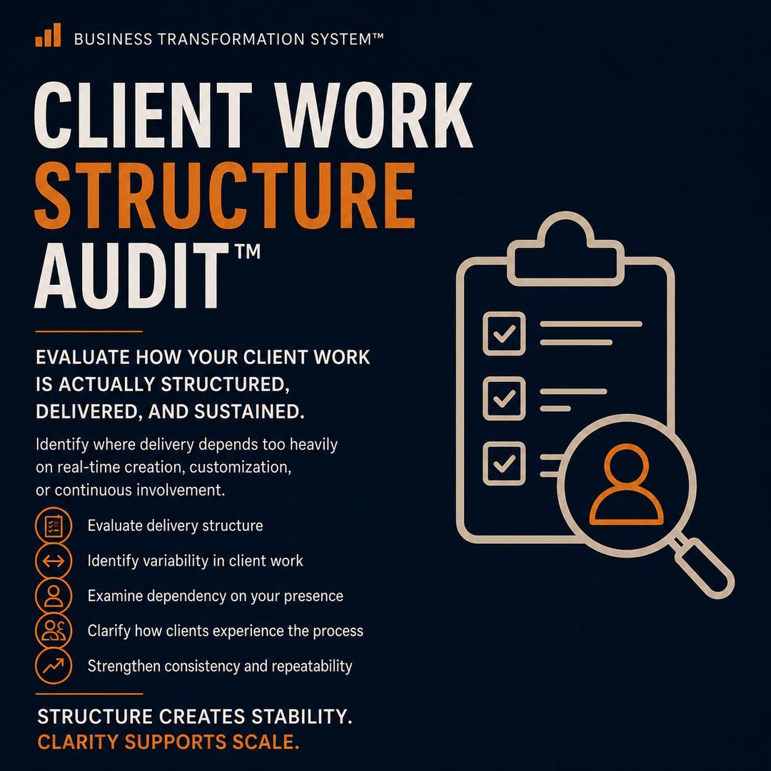 Client Based Work Examples Client Work Structure Audit™ | Coaching Business System | Client ...