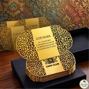 Benutzerdefinierte Laser gravierte Gold Edelstahl Visitenkarten | Luxus-Metall-Visitenkarten