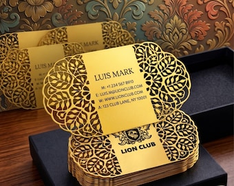 Custom Gold Metal Business Cards | Laser Engraved Stainless Steel Visiting Cards | metal visiting card