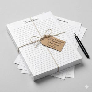 Personalized Stationery Notepad | Custom Name Writing Paper (8.5x11)