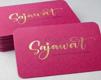 Luxury Business Cards, Gold Foil Stamping, Spot UV, 500-800 GSM Cardstock