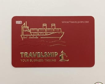 Custom PVC Business Cards | Gold Foil, 800 Micron, Luxury Finish
