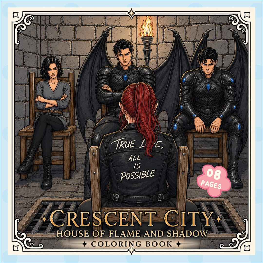 Crescent City House of Flame and Shadow Coloring Book | Fantasy Romance ...