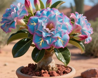 Bulbi di rosa del deserto - Confezione da 3 - Rara pianta ornamentale resistente per balcone