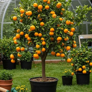 Árbol de kumquat Nagami injertado – Planta de cítricos viva de 90 a 150 cm (maceta de 19 litros)