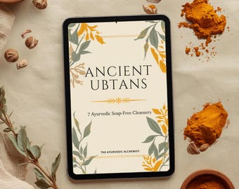 Ayurvedic Ubtan Recipes PDF | 7 Soap-Free Cleansers | Natural Skincare Guide | Herbal Face Wash