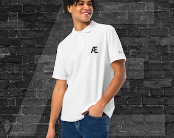 Polo minimalista premium para hombre, polo de lujo, estilo streetwear, polo estético, moderno, elegante, casual, moda, regalo para él, ABSENT Entropy Design