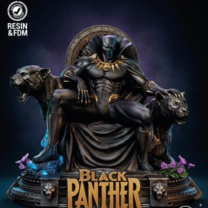 Tribal King Panther - Actionfigur - Serier - Fan art - 12K harts